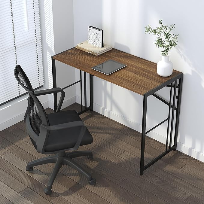 Folding Computer Desk 40 inch Writing Gaming Computer Camping Table, No - Image 2