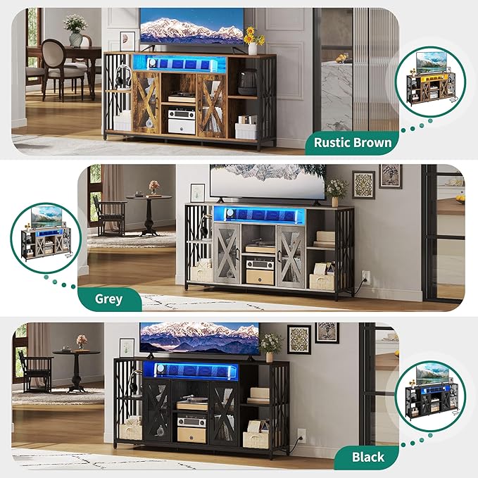 YITAHOME 33.5'' Tall TV Stands for Living Room, TV Entertainment Center - Image 6