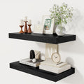 12 Inch Deep Black Floating Shelves, 24 x 12 Floating Shelf by FunMemories