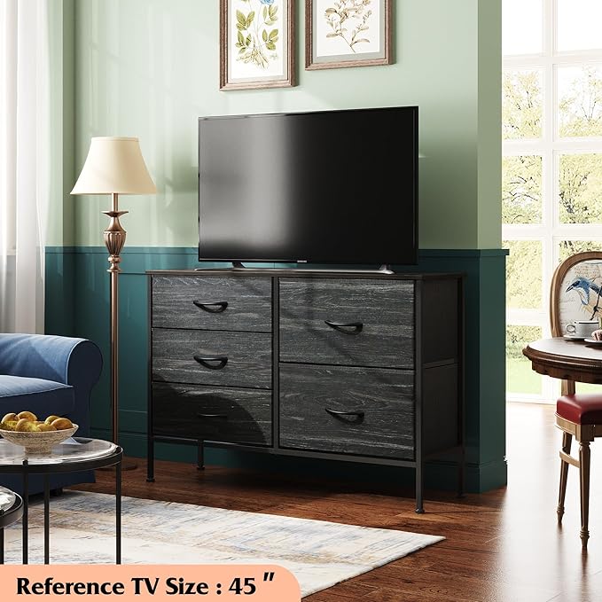 WLIVE Dresser for Bedroom with 5 Drawers, Wide Dressers with Drawer Organizers - Image 2