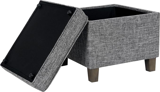 HomePop Home Decor | K7342-F2182 | Classic Square Storage Ottoman - Image 7