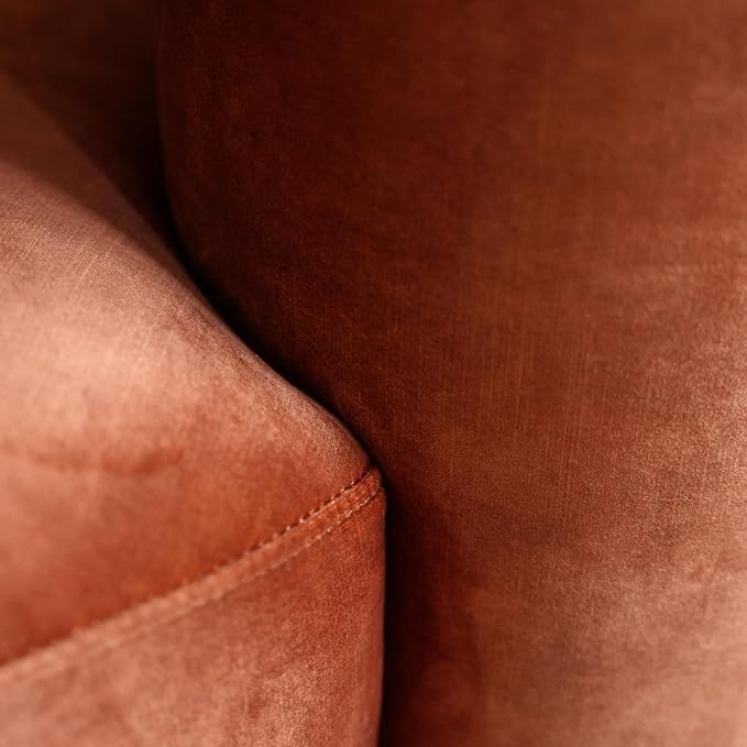 Acanva Luxury Modern Tight Curved Back Velvet Sofa, Minimalist Style Comfy Couch - Image 8