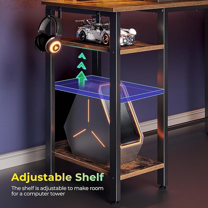 Rolanstar L Shaped Gaming Desk - Image 6
