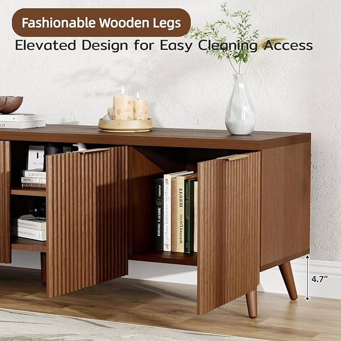 TV Stand for Up to 60" TVs, Modern Entertainment Center - Image 7