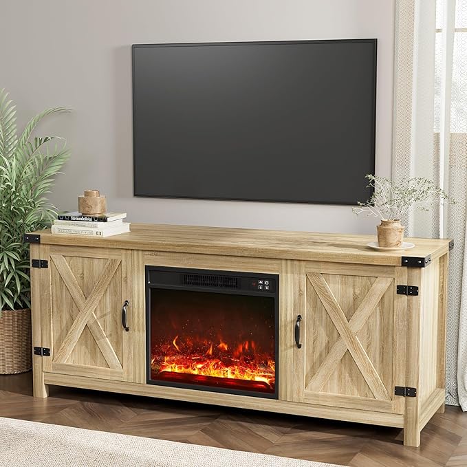 YESHOMY Fireplace TV Stand by SearchallYESHOMY