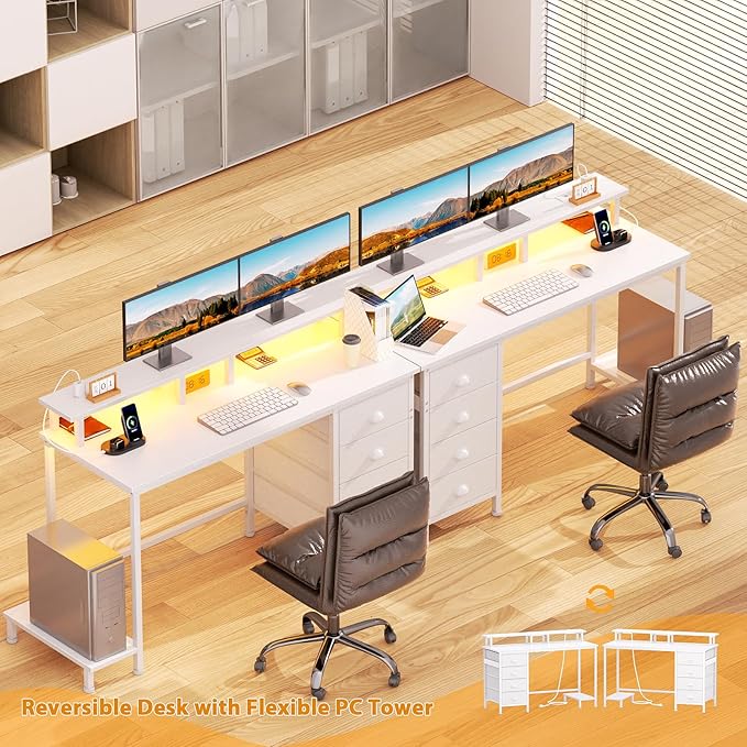 Furologee 47" White Computer Desk - Image 7