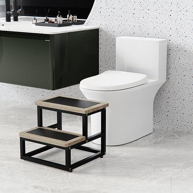 Step Stool, Wood and Metal Step - Image 6