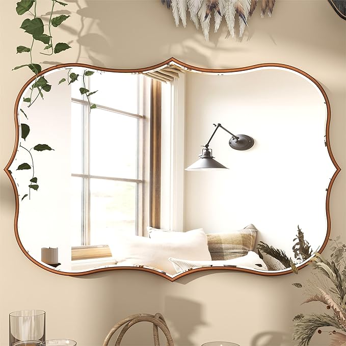 SHYFOY Antique Gold Mirrors for Wall Decor Decorative Wall Mirror Large 25" L x by SHYFOYHomeDecoration