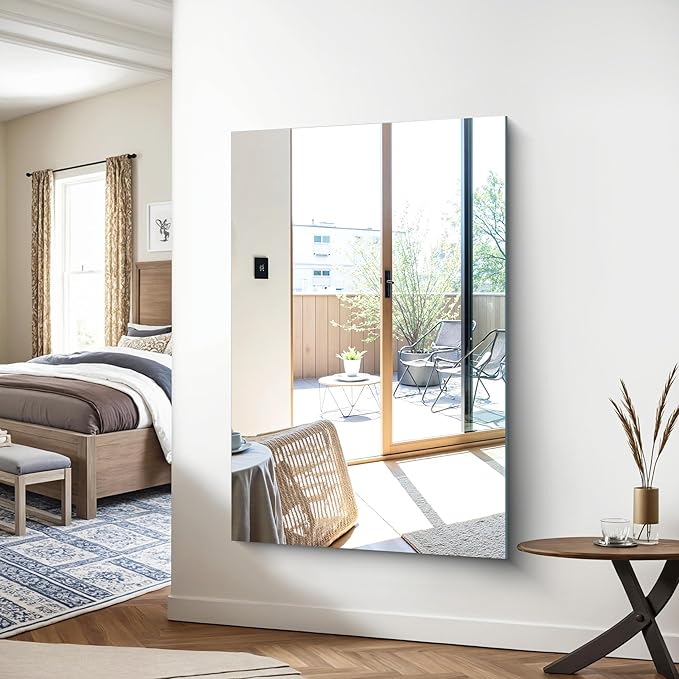 KOCUUY Large Frameless Mirror, 55x36 Inch Rectangle Bathroom Vanity Mirror - Image 7