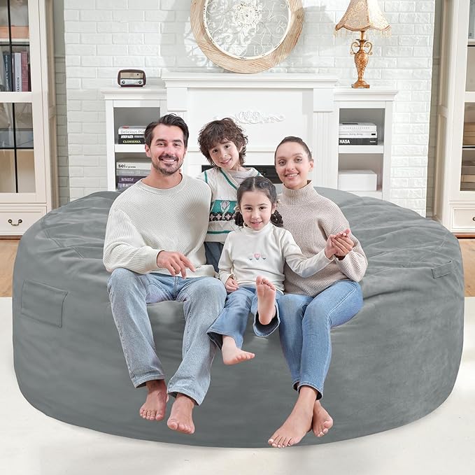 6FT Bean Bag Chair, Large Bean Bag Chairs - Image 2
