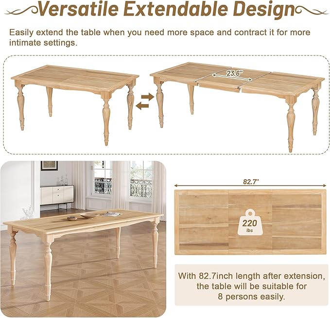 Ball & Cast 9-Piece 82.7inch Extendable Dining Table Set - Image 2