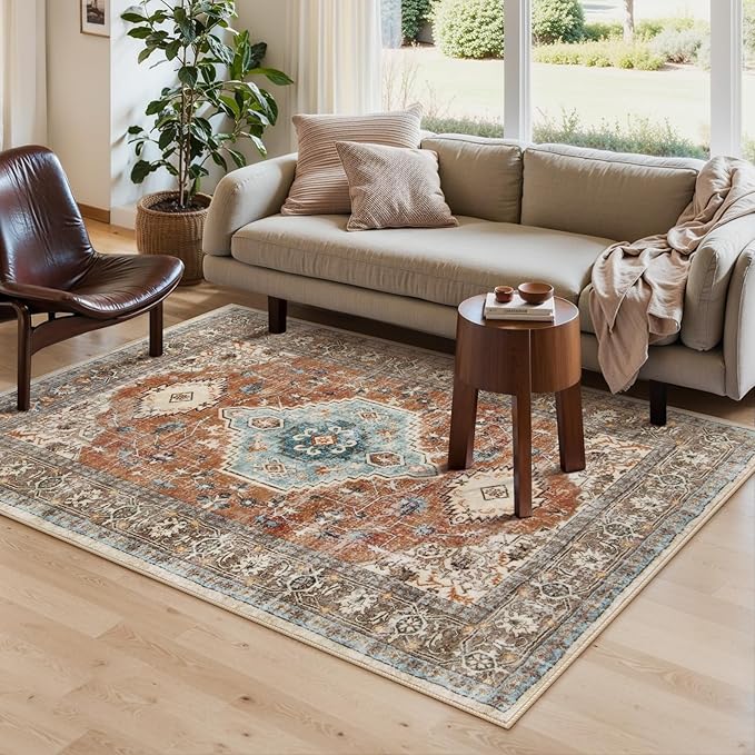 Lahome Oriental Washable Rug, 3x5 Rugs - Image 4