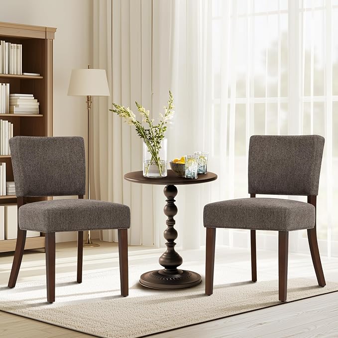 COLAMY Mid Century Modern Dining Chairs Set of 2, Upholstered Kitchen Chairs by COLAMYINC