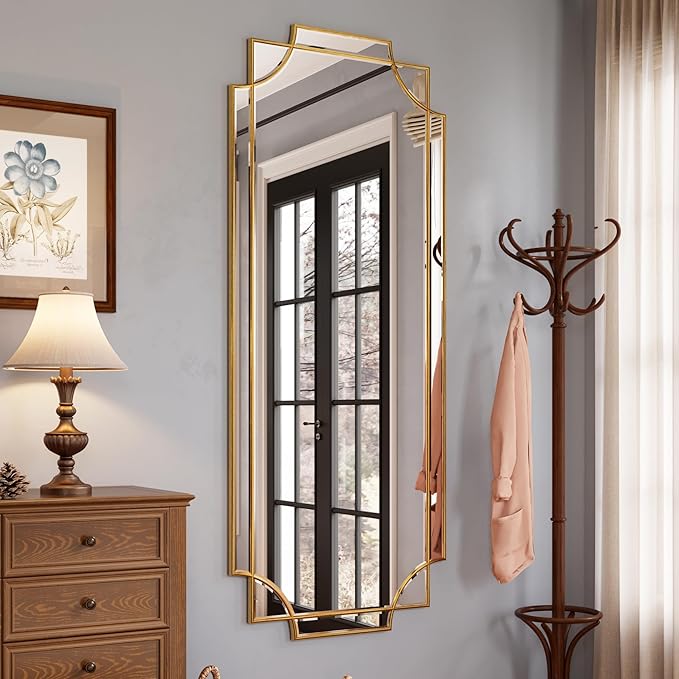Kelly Miller Large Gold Full Length Mirror by KellyMiller