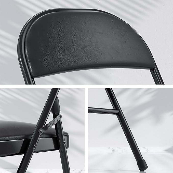 VECELO Folding Card Table and Chair Set of 5 Portable - Image 4