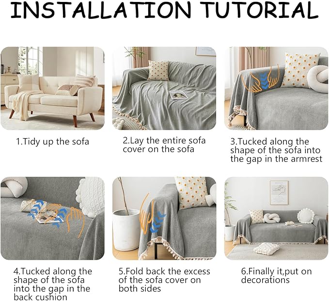 HANDONTIME Couch Slipcovers for Sofas - Image 6