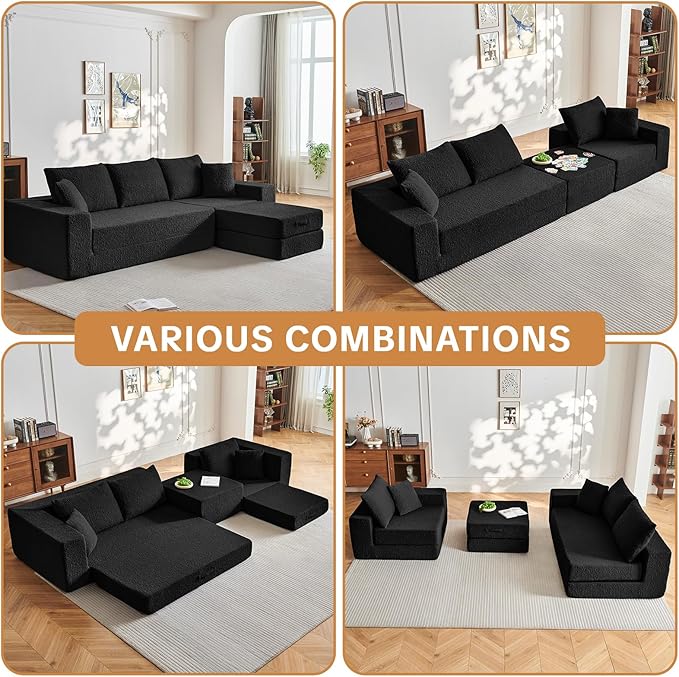 108" Modular Sectional Cloud Sofa - Image 7