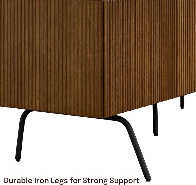 NTC Veil TV Stand with 3 Doors for TVs up to 60’’, Media Console with Vertical - Image 9