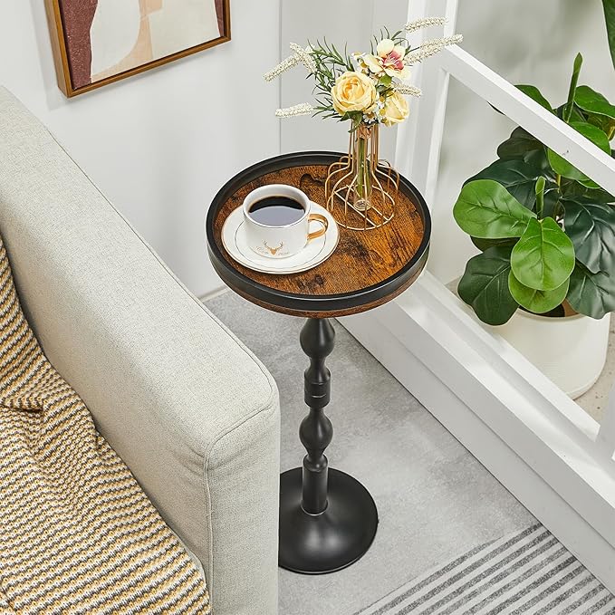 Small Round Drink Table, Pedestal Tables, Small Round Side Table - Image 8