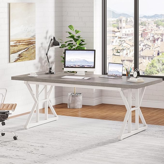 Tribesigns 70.8-Inch Executive Desk, Large Computer Office Desk Workstation - Image 4