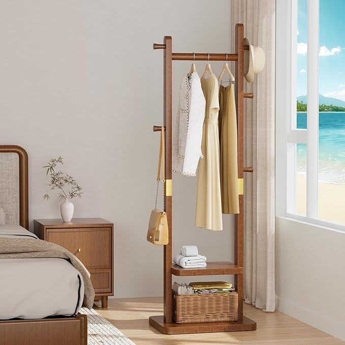 Solid Wood Coat Rack Clothes Rack, Coat Rack Freestanding by Taitiy