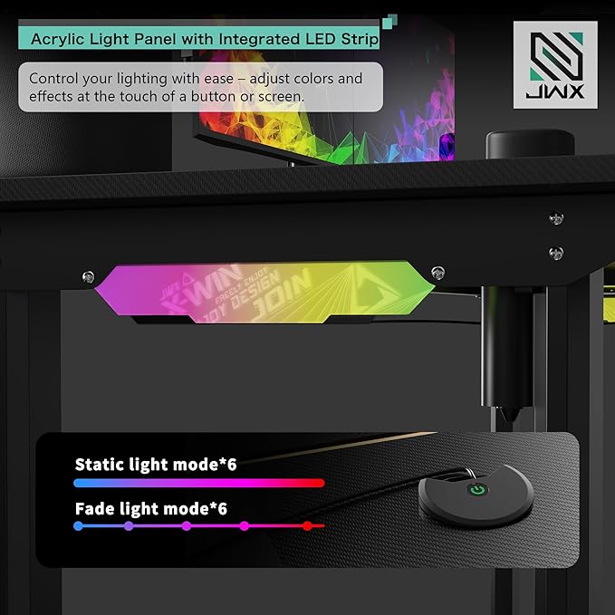 JWX Dual Motor 4 Leg Standing Gaming Desk - Image 5