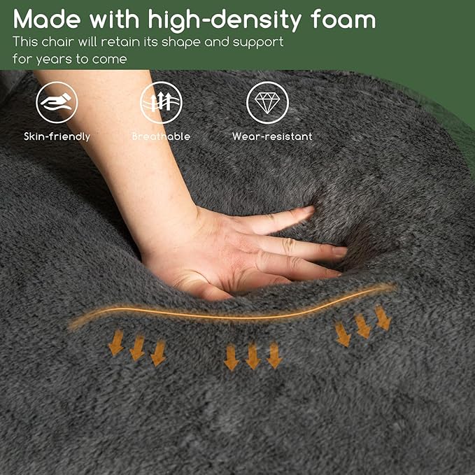 HIGOGOGO Giant Bean Bag Chair for Adults, Big Comfy Sofa Chair for Bedroom - Image 5