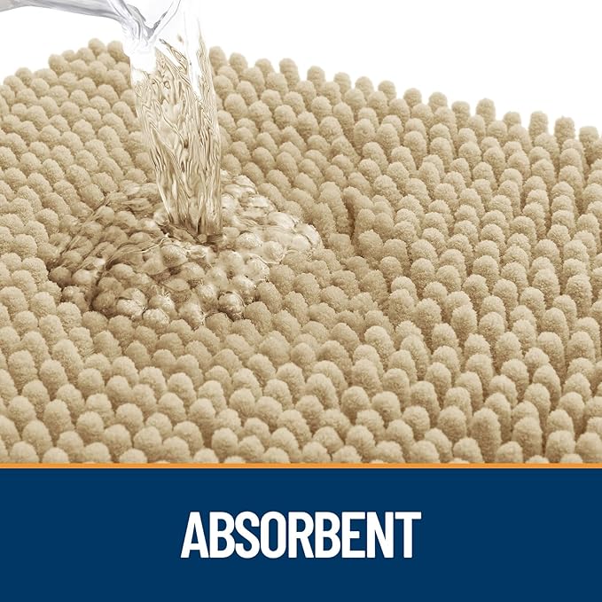 OLANLY Door Mat for Muddy Dog Paws 36x24, Ultra Absorbent Chenille Mud Doormat - Image 3