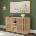Plank+Beam Contour Wood TV Stand, Two Door Solid Wood Entertainment Console by PlankBeam