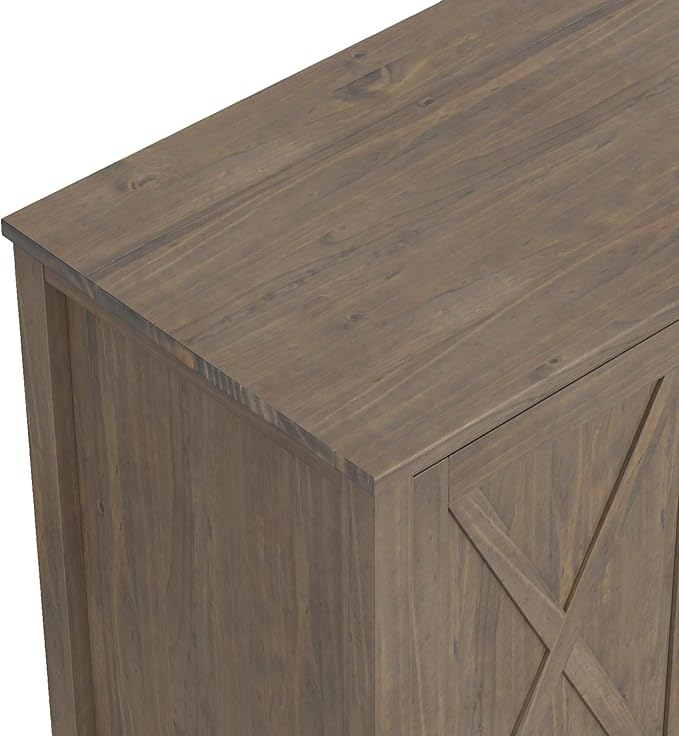 SIMPLIHOME Ela Solid Wood 53 inch Wide Transitional TV Media Stand in Smoky - Image 12