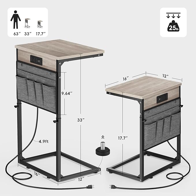 Vagusicc C Shaped End Table - Image 3