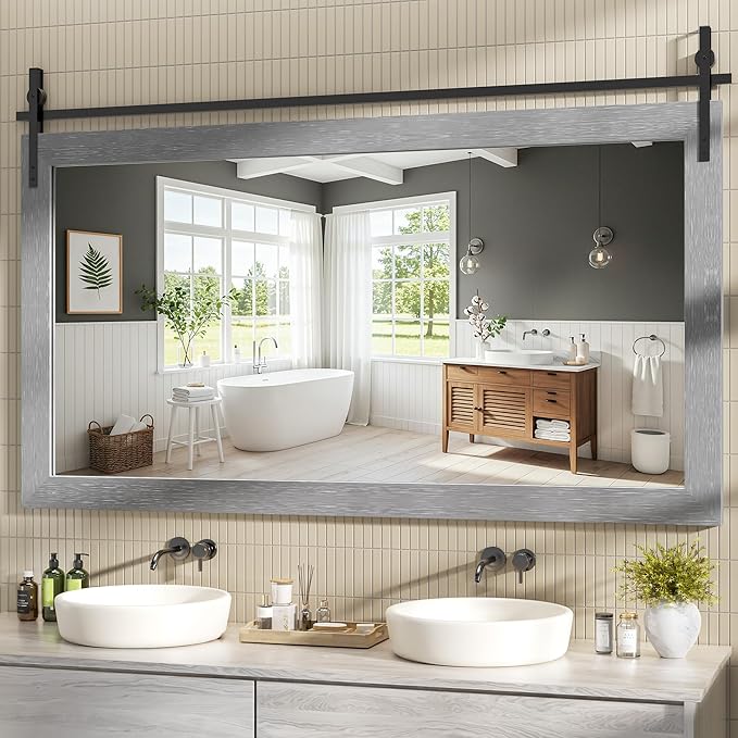 Hasipu Farmhouse Bathroom Mirror by Whatssuitableisthebest
