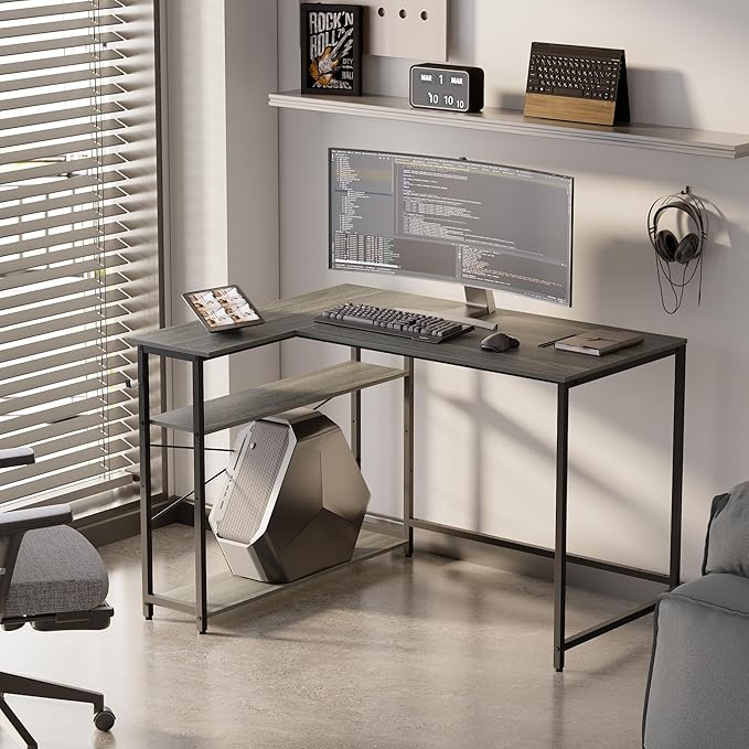 Pamray 43 Inch L Shaped Computer Desk - Image 2