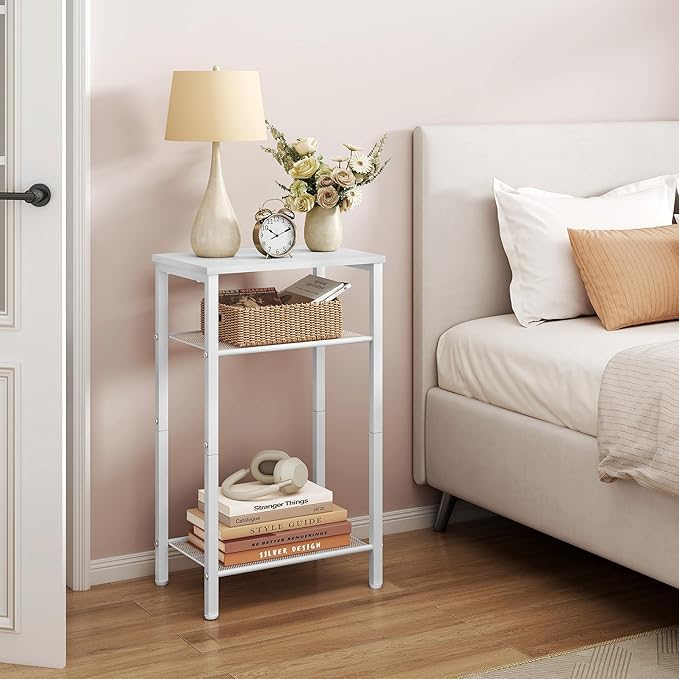 Hoctieon 2-Set 3 Tier End Table, Telephone Table Set of 2, Tall Side Table - Image 5