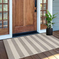 OJIA Front Door Rug 24"x51" Washable Checkered Rug Cotton Woven Small Outdoor by OJIA