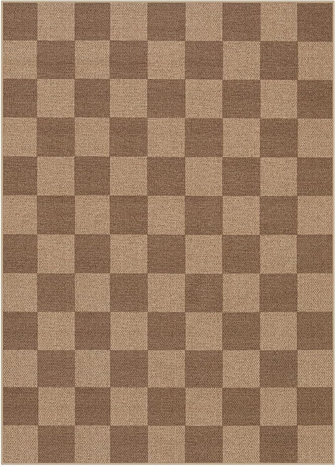 Lahome Checkered Easy Jute Living Room Rugs, 5x7 Large Dining Room Office - Image 7