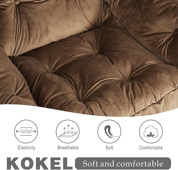 Lazy Chair with Folding Ottoman, Living Room Chairs, Accent Contemporary Lounge - Image 5