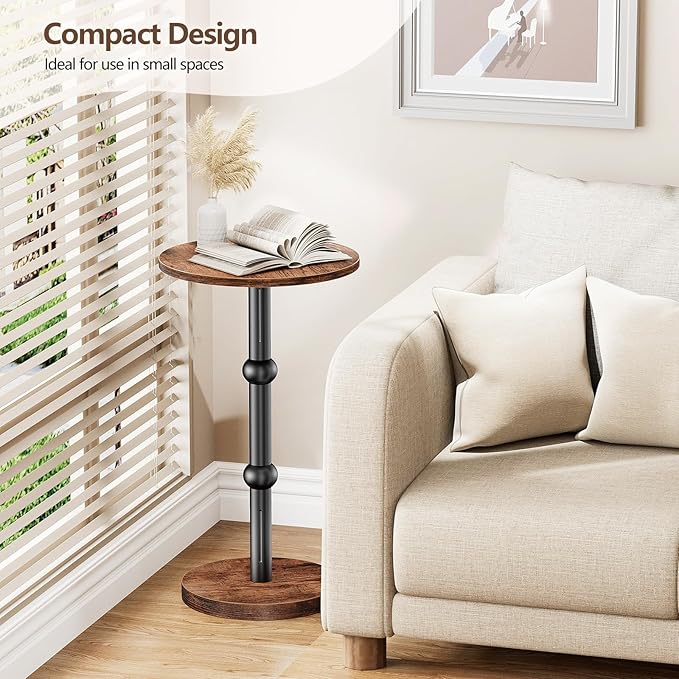 Drink Table, Small Round Side Table - Image 4
