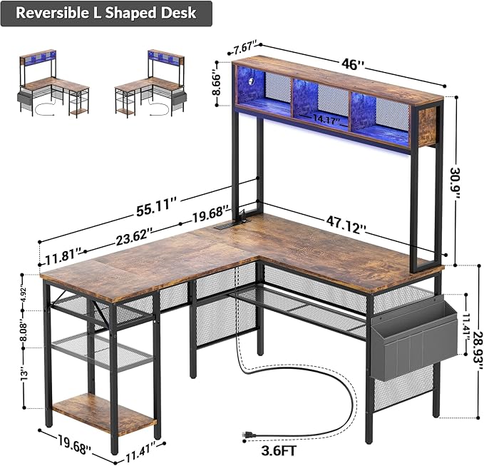 Unikito L Shaped Computer Desk - Image 3