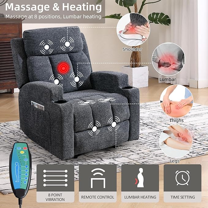 Phoenix Home Manual Recliner Chair Set of 2 - Image 4