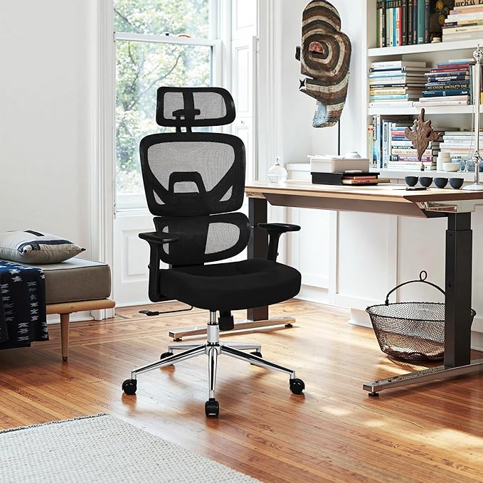 VECELO High Back Ergonomic Office Chair, Big and Tall Mesh Desk Chair - Image 2