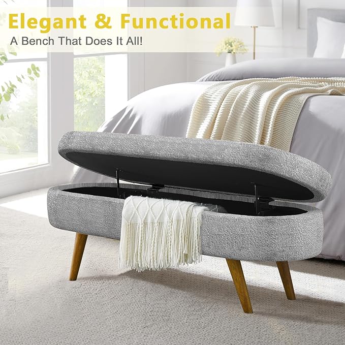 NicBex Ottoman Bench with Storage - Image 5