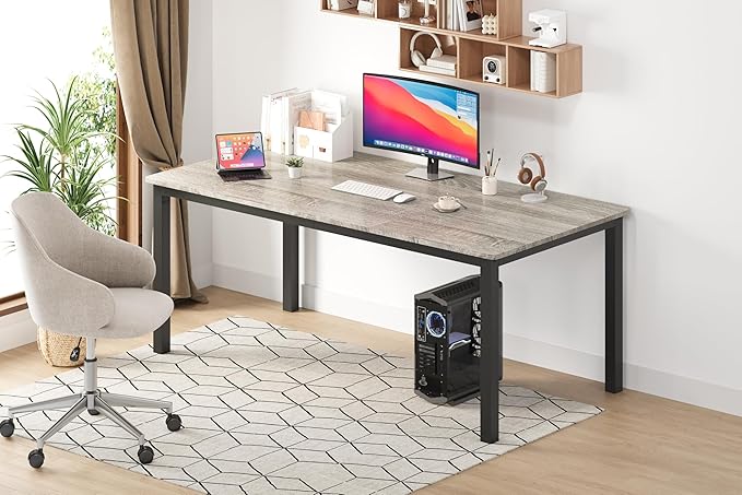 GarveeHome 70.8in Industrial Dining Table - Image 7