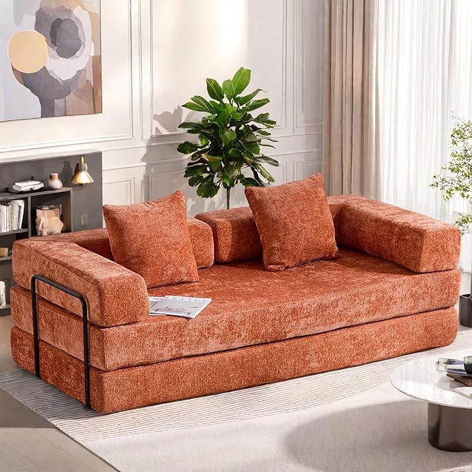 Convertible Sofa Bed, Compression Futon Sofa - Image 2