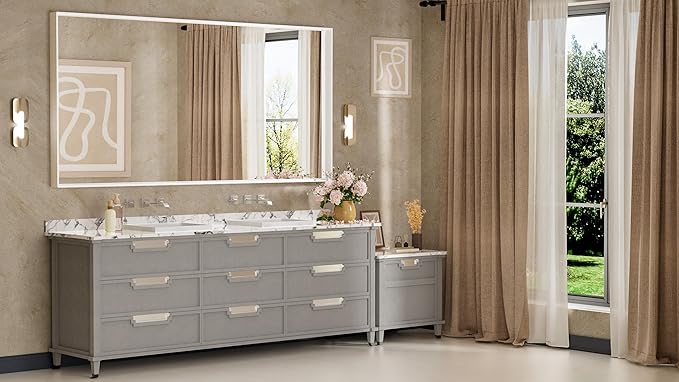 Keonjinn White Bathroom Mirrors - Image 2