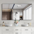 Black Bathroom Mirror for Wall, 30x50 Inch Rectangle Mirrors by Welcometocofeny