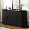 Merax 63" Large Sideboard, Vertical Striped Storage Cabinet by Merax