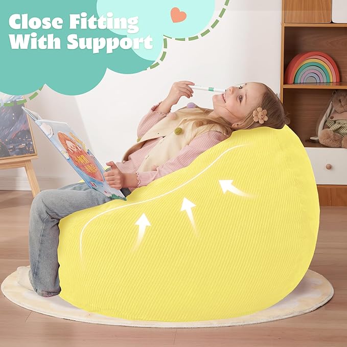HABUTWAY 2 FT Bean Bag Chair, Giant Bean Bag Chairs, Big Bean Bags - Image 5