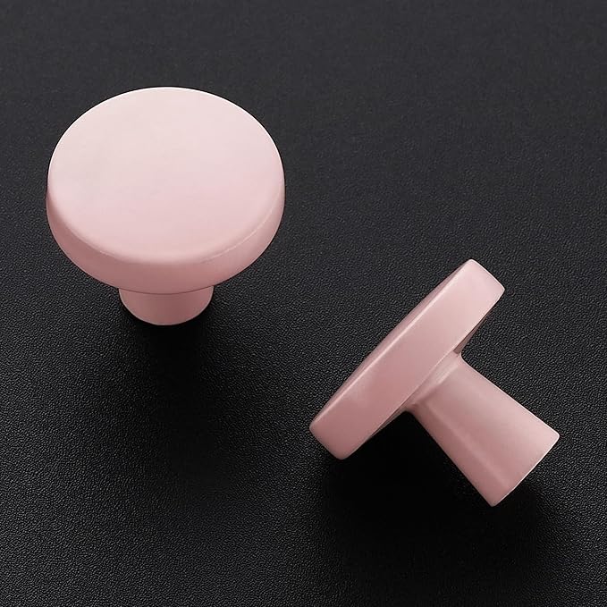 Ravinte 15 Pack Drawer Pulls 1-1/4 Inch Pink Kitchen Cabinet Knobs Solid Round - Image 2