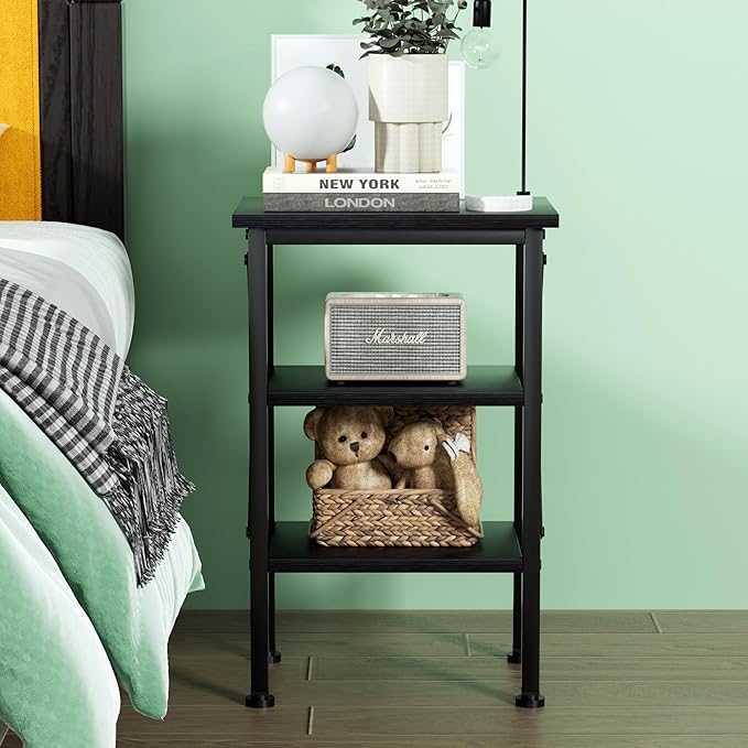 VECELO Modern Nightstands X-Design Side End Table Night Stand - Image 4